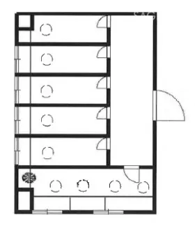 第12山京ビルの基準階図面