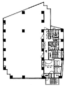 KDX新宿6丁目ビルの基準階図面