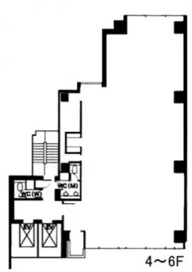 神谷町麻布台(旧:神谷町サンケイ)ビルの基準階図面