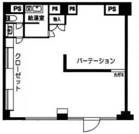 朝日マンション赤坂南部坂ビルの基準階図面