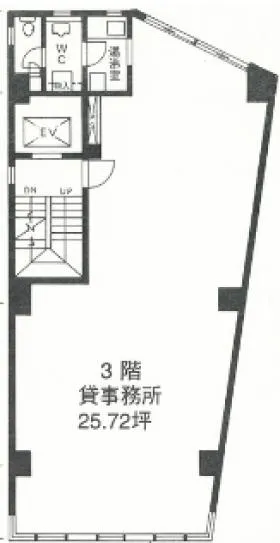 六本木高橋ビルの基準階図面