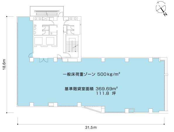 METLIFE青山ビルの基準階図面