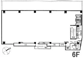 ラウンドクロス六本木ビルの基準階図面