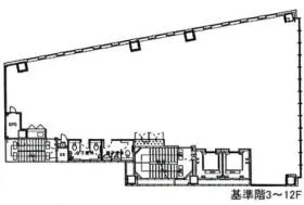 プレリー銀座ビルの基準階図面