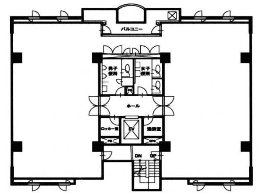 内村芝浦ビルの基準階図面