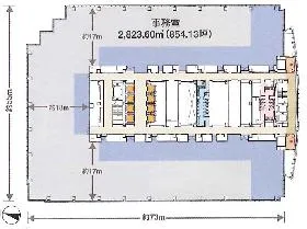 赤坂Bizタワーの基準階図面