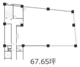 第1美須ビルの基準階図面