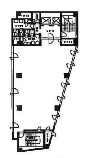 小杉ビル西早稲田(旧Barbizon90)の基準階図面