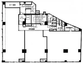 同栄新宿ビルの基準階図面