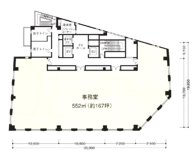 虎ノ門清和ビル 4F 68.73坪（227.20m<sup>2</sup>） 図面