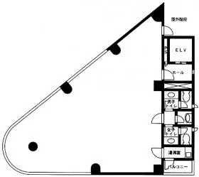 DKK東日本橋ビルの基準階図面