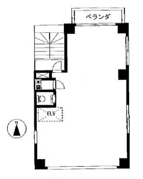 サエグサ代々木公園ビルの基準階図面