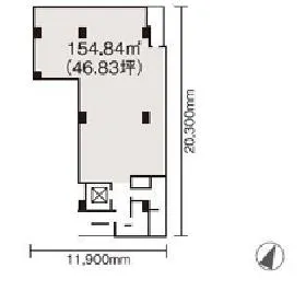 日本橋本町ビルディングビルの基準階図面