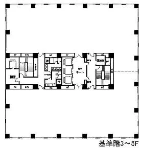 オリックス目黒ビルの基準階図面