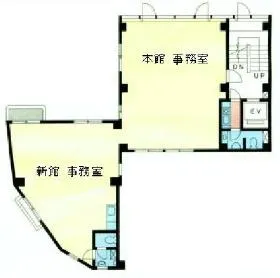 岡山ビルの基準階図面