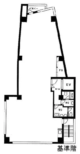サウスコラム小林ビルの基準階図面