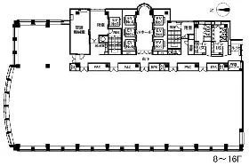 オーバルコート大崎マークウエストビルの基準階図面