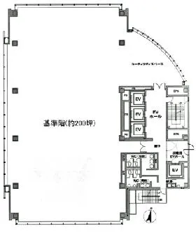 西新宿KSビルの基準階図面