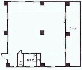 青山アジアマンションビルの基準階図面