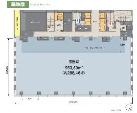 豊洲アーバンポイントビルの基準階図面