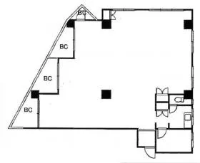 メイサ南平台ビルの基準階図面