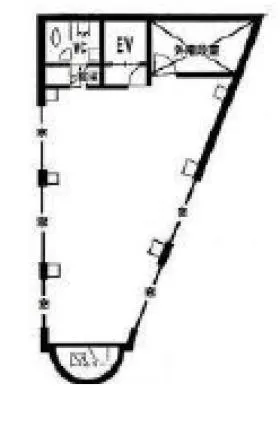 神泉モンドビルの基準階図面