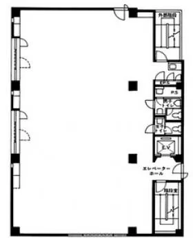 清月堂本店ビルの基準階図面