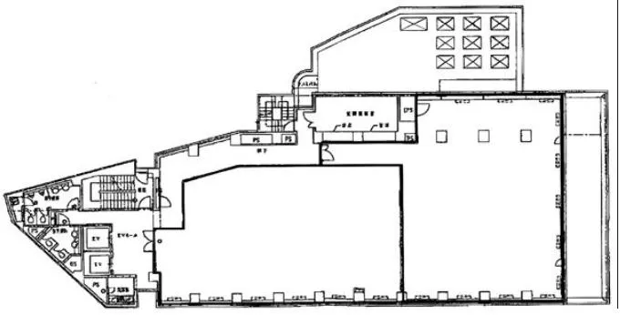 ジブラルタ生命原宿ビルの基準階図面