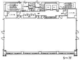 渡菱ビルの基準階図面