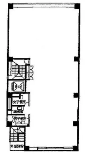 日本橋ライフサイエンスビルディング6(旧KDX日本橋江戸通ビル)の基準階図面