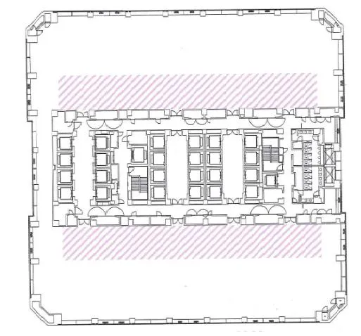 晴海アイランドトリトンスクエアオフィスタワーY棟の基準階図面