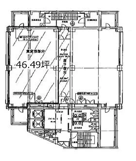 SP神保町ビルの基準階図面