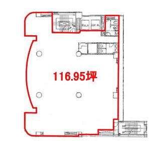JRE神宮前テラス(旧神宮前テラス)ビル 5F 116.95坪（386.61m<sup>2</sup>） 図面