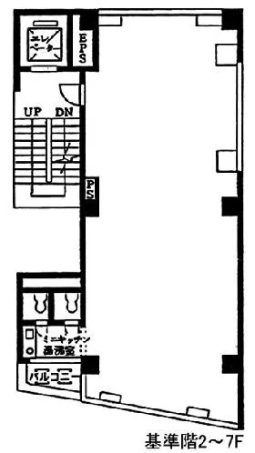 八重洲早川第2ビルの基準階図面