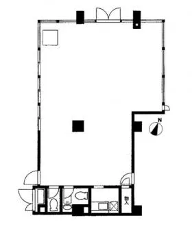 外苑アビタシオンビルの基準階図面