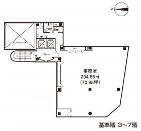 いちご神田小川町ビルの基準階図面