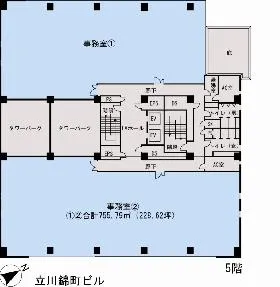 立川錦町ビルの基準階図面