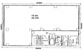 立川フコク生命ビルの基準階図面