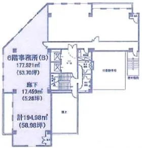 中村LKビルの基準階図面