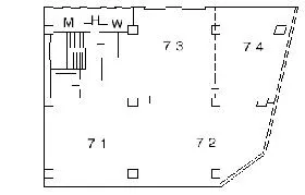 井門銀座1丁目ビルの基準階図面