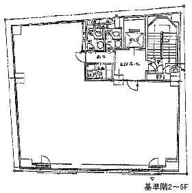 中野フコク生命ビルの基準階図面