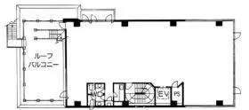 弥生町ビルの基準階図面