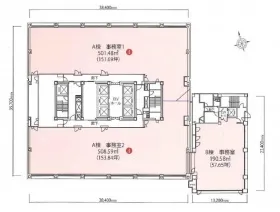 藤澤A・B棟ビルの基準階図面