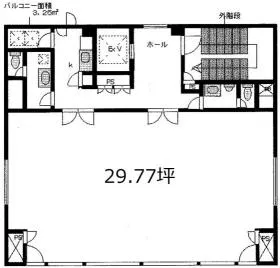 Y&S亀戸共同ビルの基準階図面
