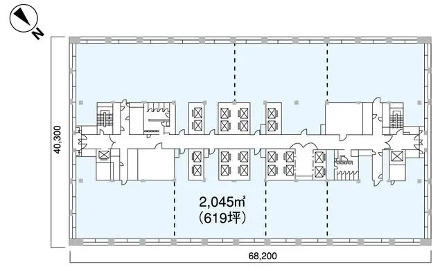 日比谷国際ビルの基準階図面