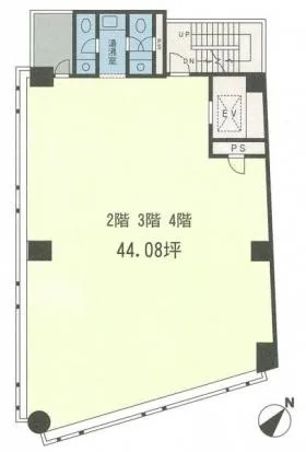 喜京家ビルの基準階図面