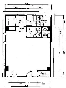 エミタ銀座イースト(旧:築地ミカサ)ビルの基準階図面