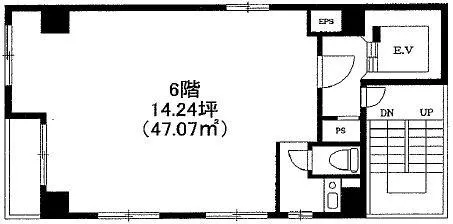 BM神田ビル 3F 14.24坪（47.07m<sup>2</sup>） 図面