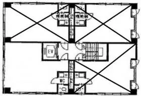 中部電材ビルの基準階図面