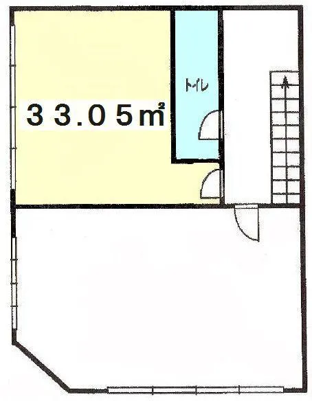 横山ビル 2F 10坪（33.05m<sup>2</sup>） 図面